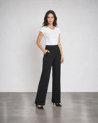 Pintuck Straight Leg Trouser - Black