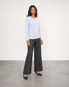 Crop Wide Leg Denim Pant - Charcoal