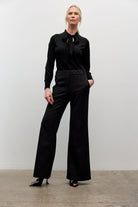 Knit Tie Top - Black