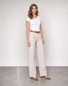 Genuine Leather Double Wrap Belt with Roller Buckle - Caramel