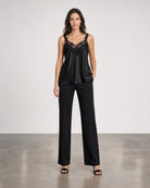 Lace and Satin Cami - Black