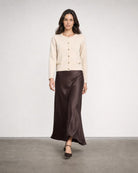 Satin Slip Skirt - Espresso
