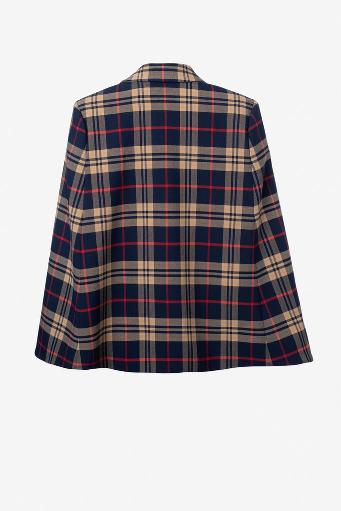 Plaid cape