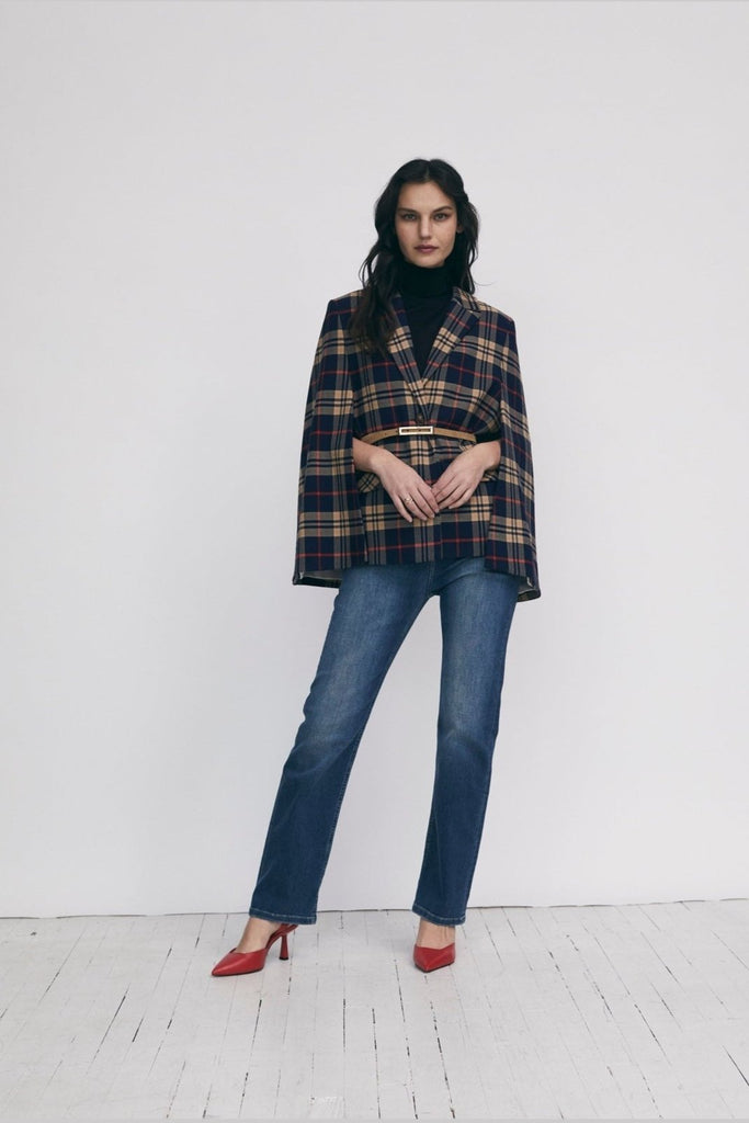 Plaid cape