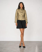 Foil Denim Jacket - Gold
