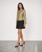 Foil Denim Jacket - Gold