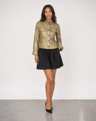 Foil Denim Jacket - Gold