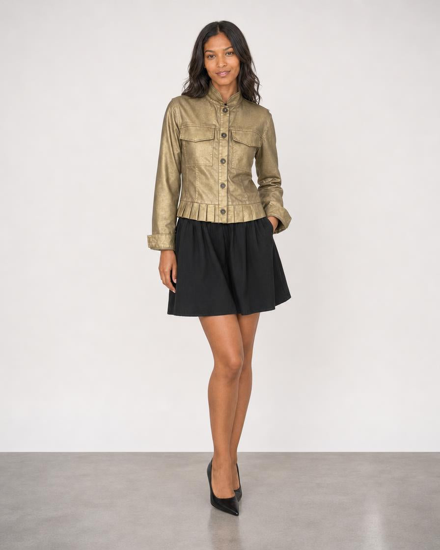 Foil Denim Jacket - Gold