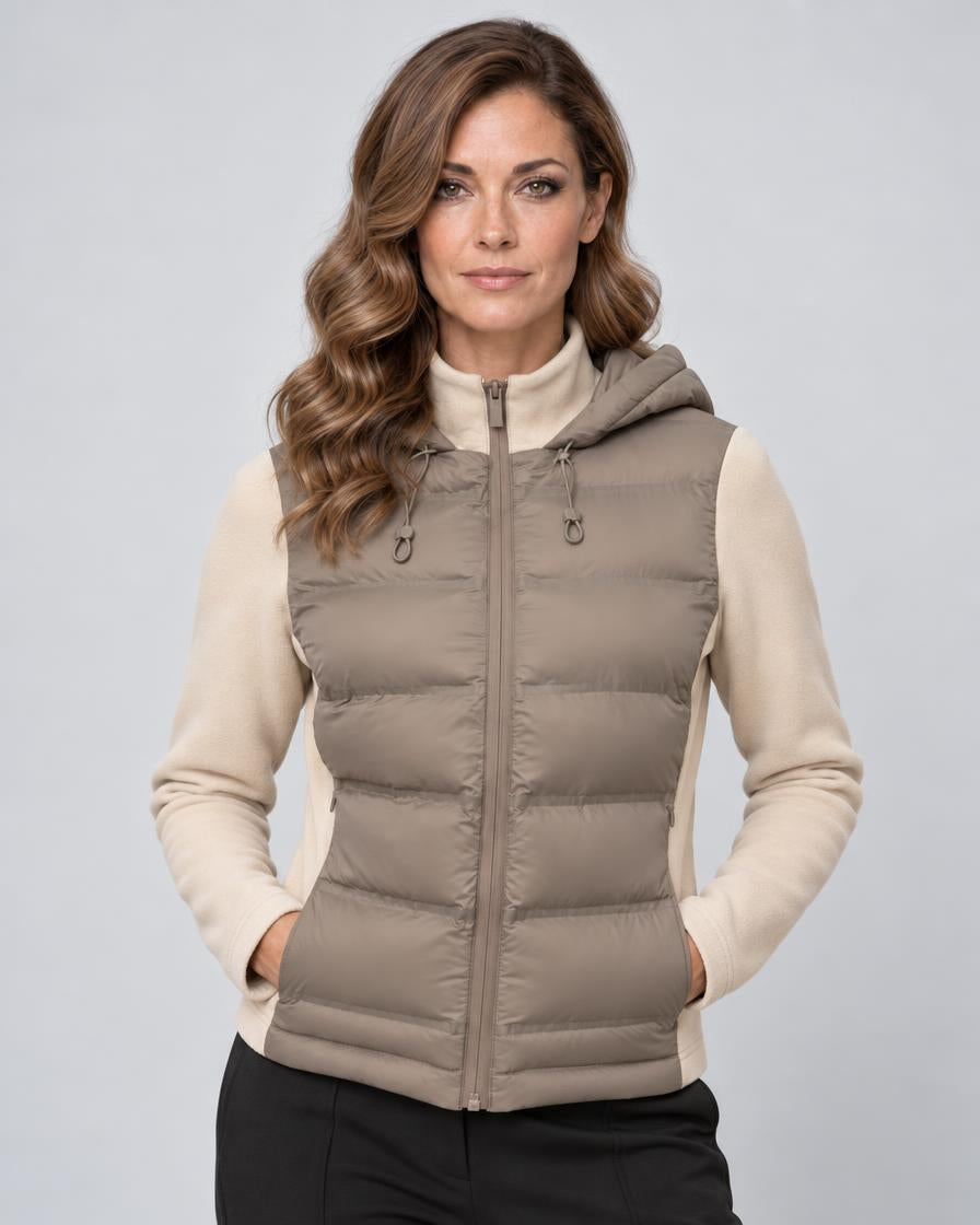 Tech Puffer Jacket - Taupe