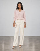 Polo Pullover Sweater - Soft Pink