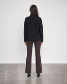 Textured Slouchy Funnel - Black