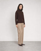 Textured Slouchy Funnel - Chocolate