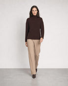Textured Slouchy Funnel - Chocolate