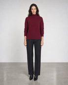 Textured Slouchy Funnel - Cordovan