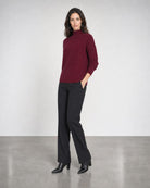 Textured Slouchy Funnel - Cordovan