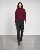 Textured Slouchy Funnel - Cordovan