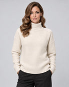 Textured Slouchy Funnel - Ivory