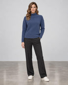 Textured Slouchy Funnel - Navy