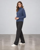 Textured Slouchy Funnel - Navy