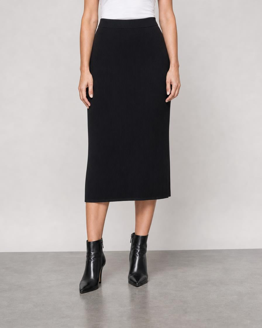 Rib Skirt - Black