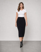 Rib Skirt - Black