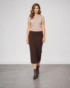 Rib Skirt - Chocolate