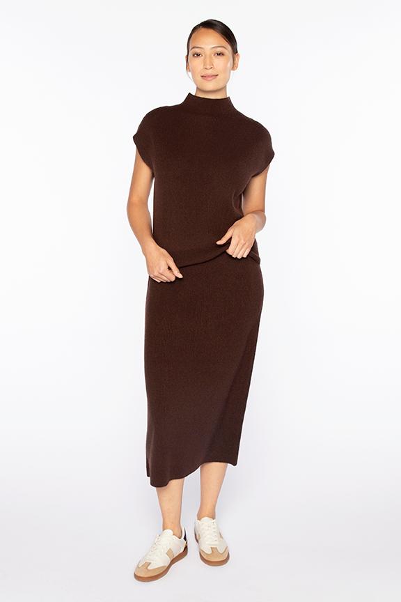 Rib Skirt - Chocolate