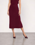 Rib Skirt - Cordovan