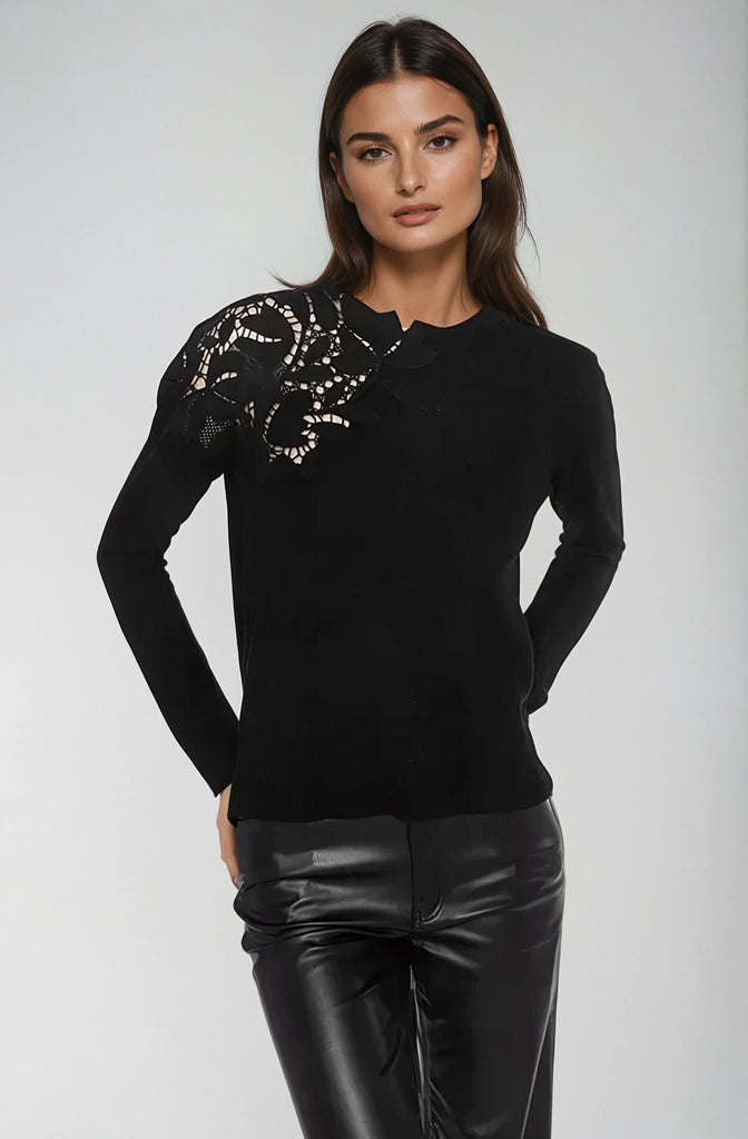 Lace Applique Crew