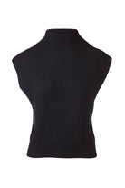 Sleeveless Rib Funnel - Black