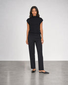 Sleeveless Rib Funnel - Black