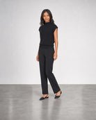 Sleeveless Rib Funnel - Black