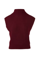 Sleeveless Rib Funnel - Cordovan