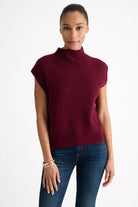 Sleeveless Rib Funnel - Cordovan