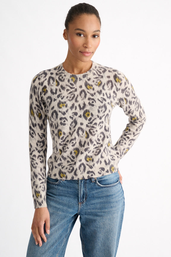 Animal Print Crew - Agate Multi