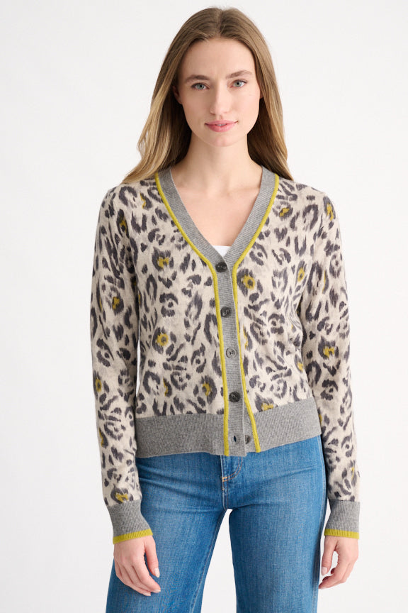 Animal Print Cardigan - Agate Multi