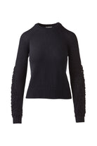 Fringe Sleeve Crew - Black