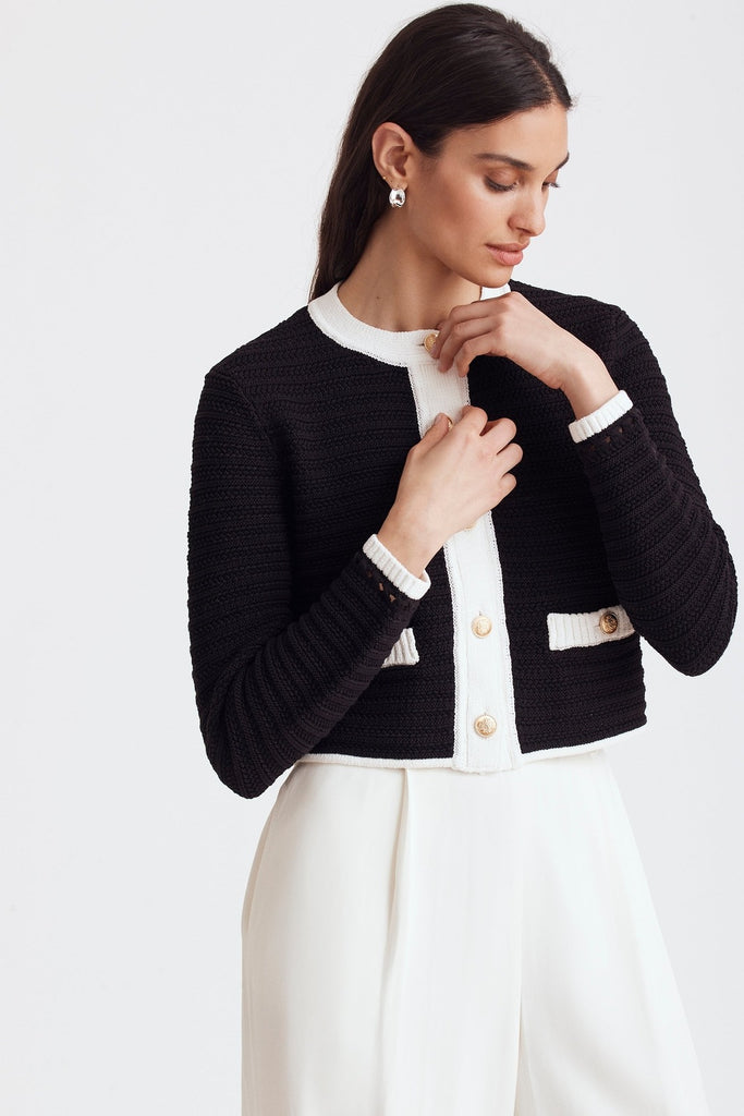 Cecilia Textured Cotton Knit Jacket