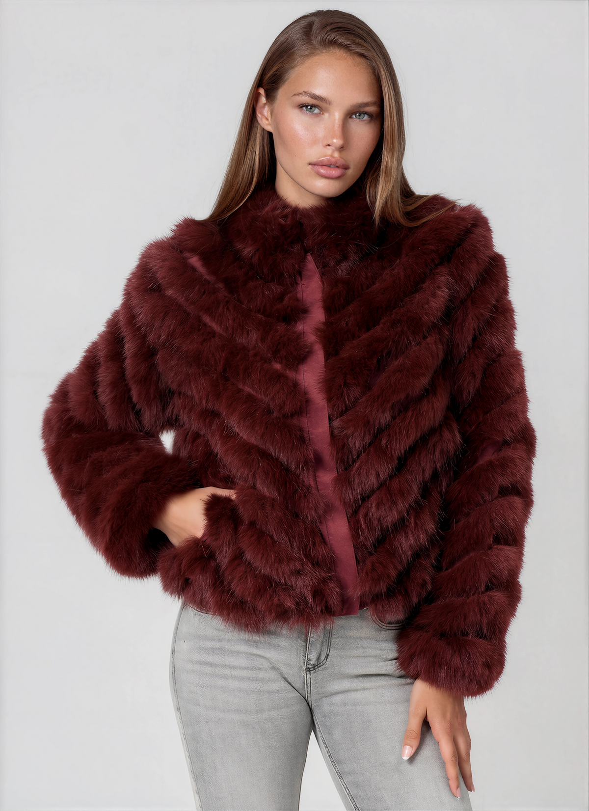 Reversible F.F. Jacket - Wine