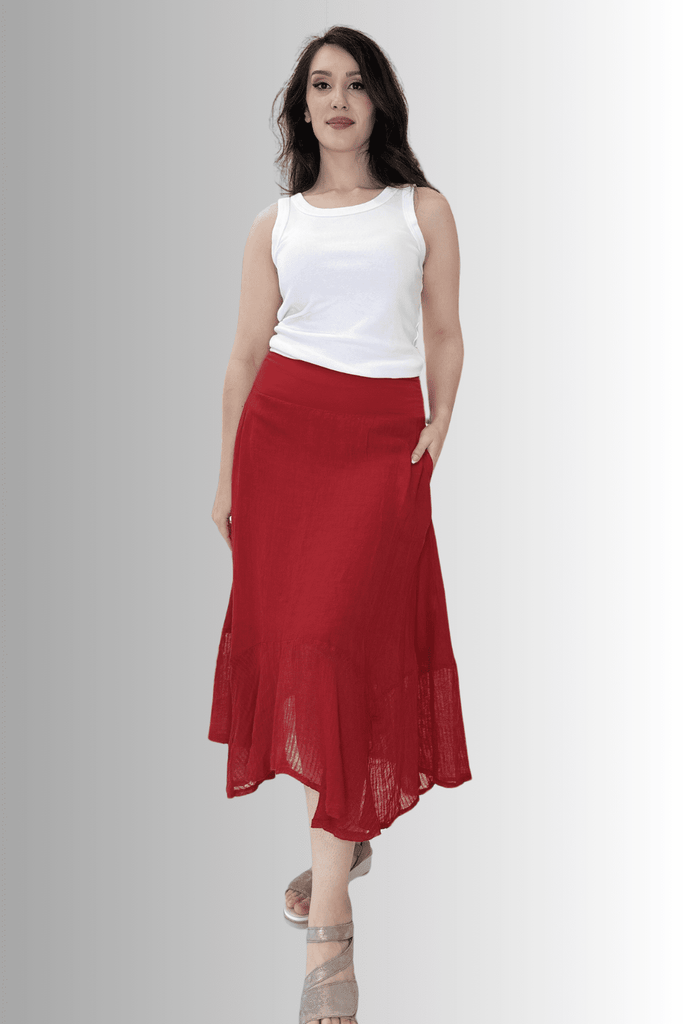 Asymmetrical Linen Skirt