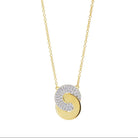 Eternity Knot Pavé Pendant Necklace - Gold & Silver