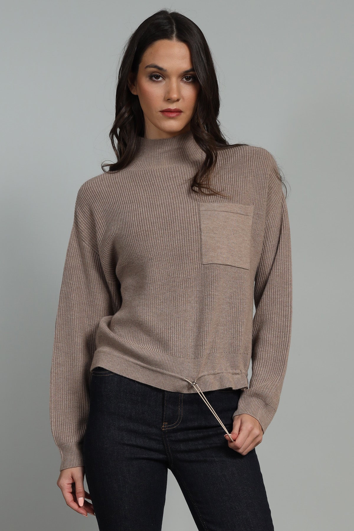 Janet Bungee Cord Sweater - Mink