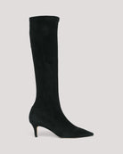 Jade Stretch Suede Boot - Black