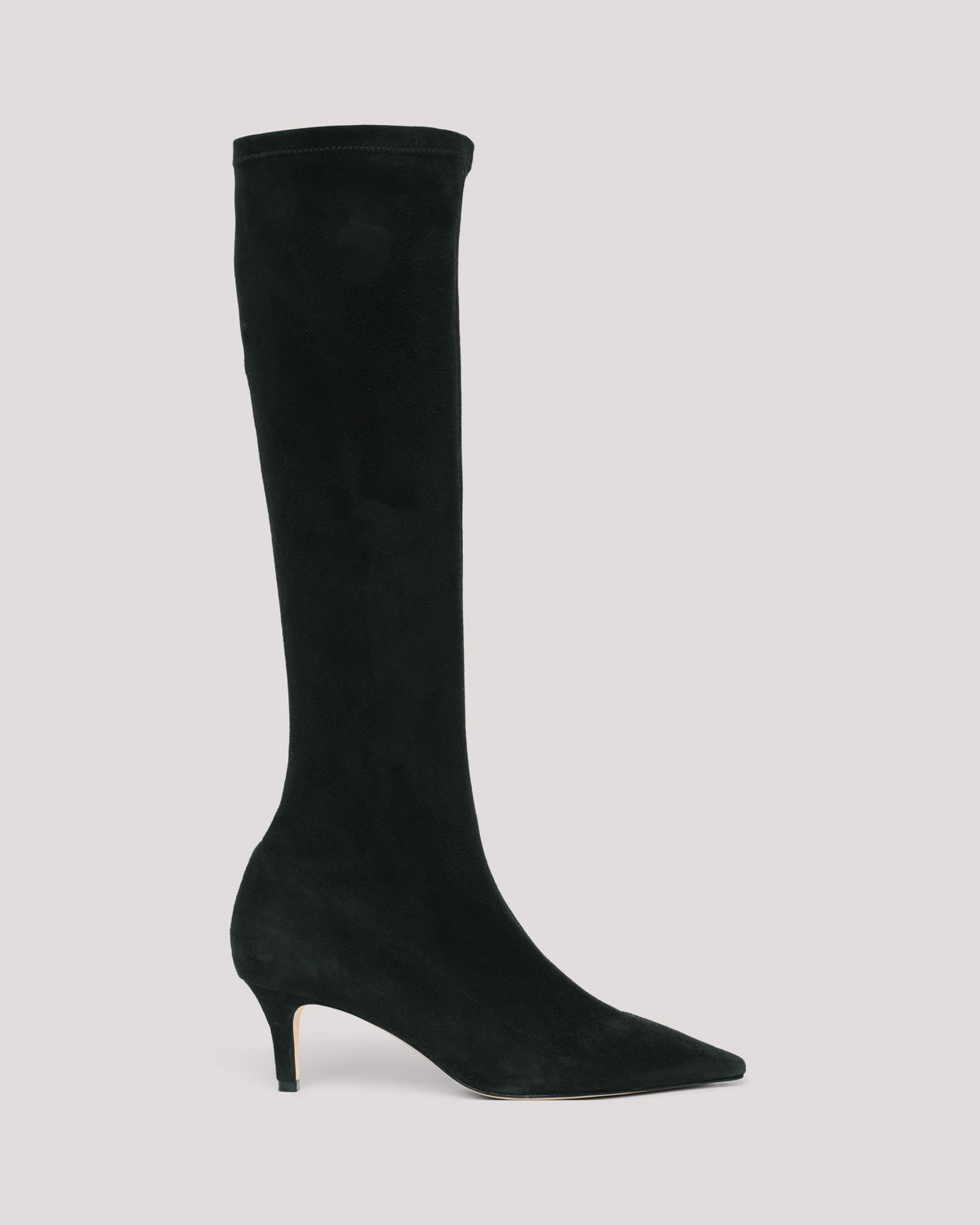 Jade Stretch Suede Boot - Black