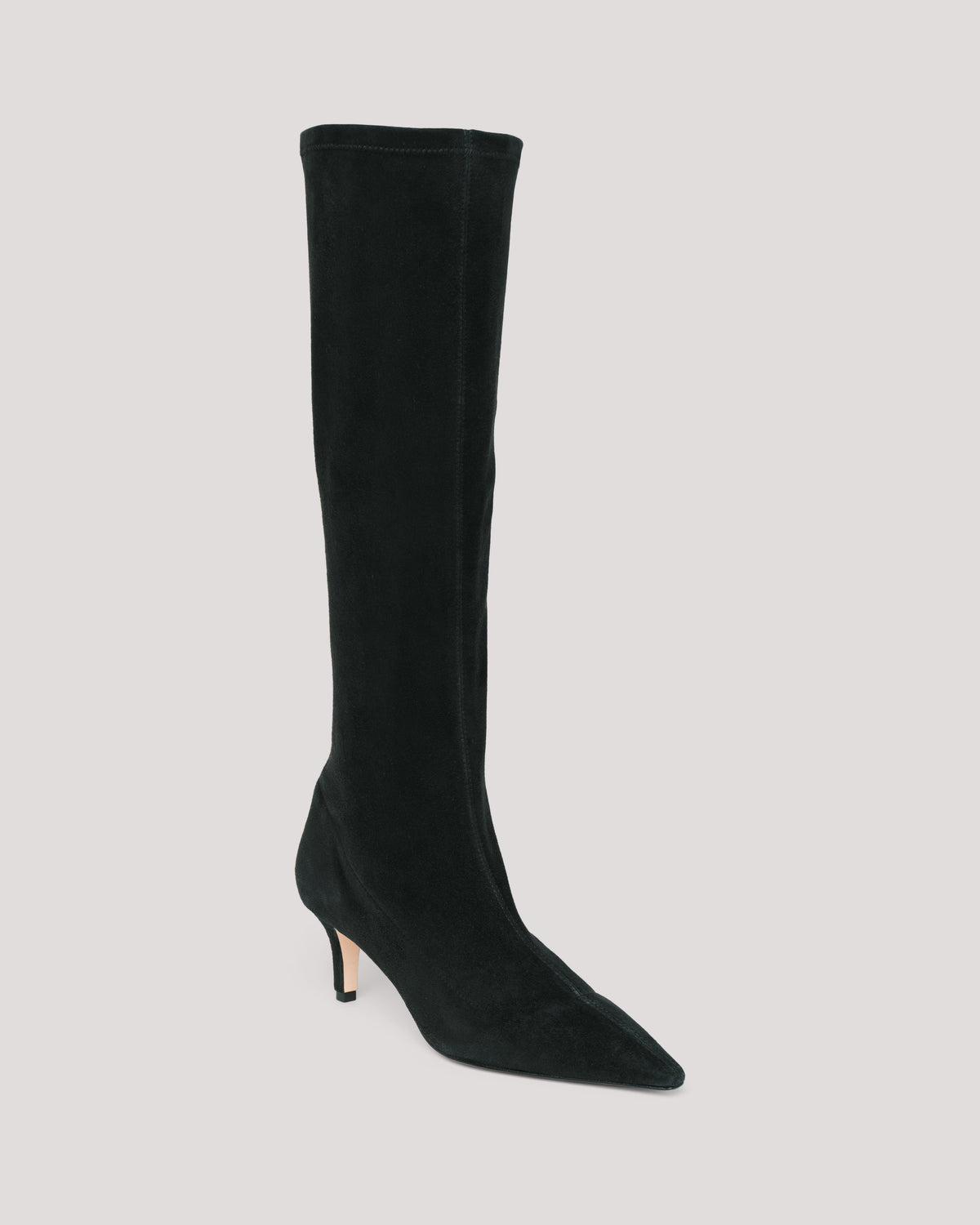 Jade Stretch Suede Boot - Black