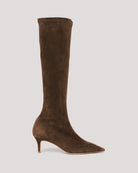 Jade Stretch Suede Boot - Chocolate