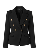 6 Button Jacket - Black