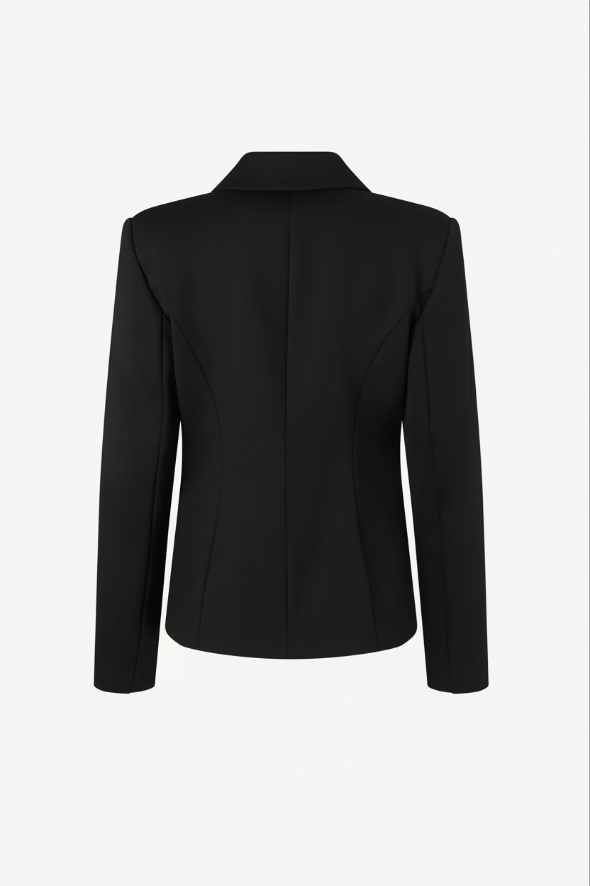 6 Button Jacket - Black