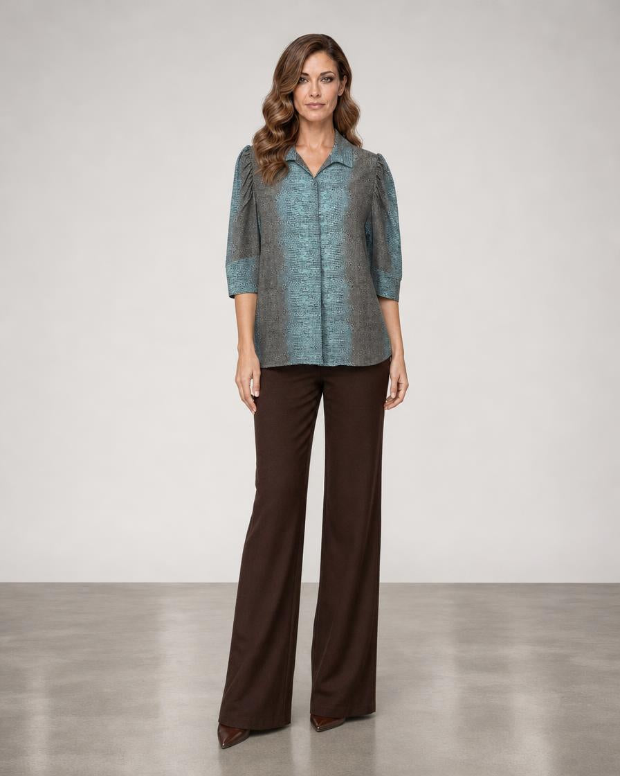 Blue Python Top - Blue