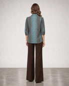 Blue Python Top - Blue